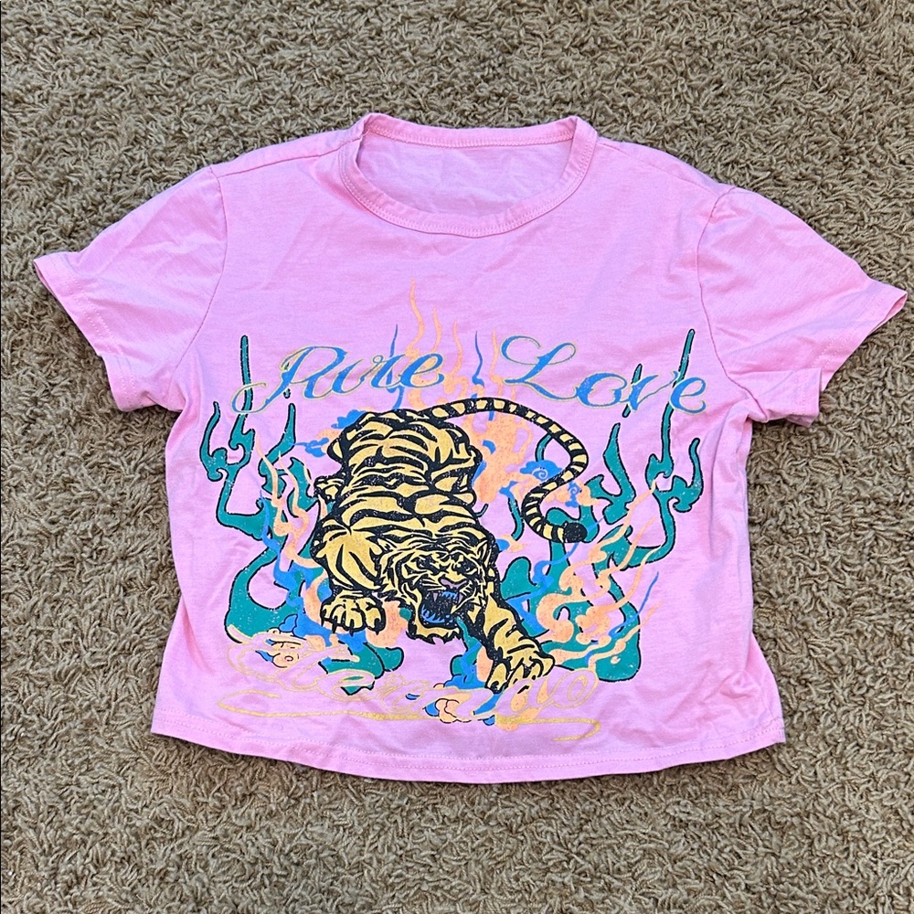 Urban Outfitters Pink Tiger Graphic Kids Tee